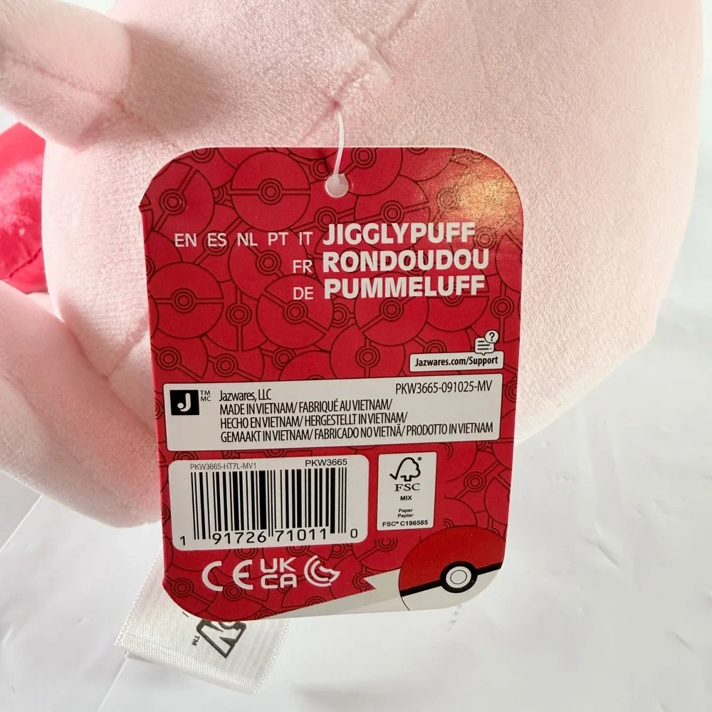 Pokémon Jigglypuff Valentine's Day Heart Plush 7